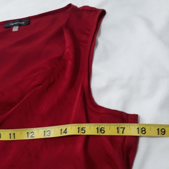 Spense Top Sleeveless in Red Blouse Size Large Lightweight - Picture 10 of 10